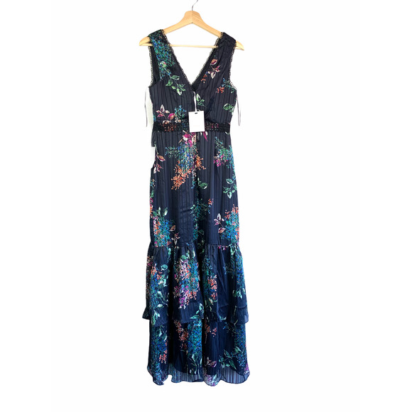 HARLYN Floral & Lace High/Low Maxi Dress XS NEW - Picture 4 of 11